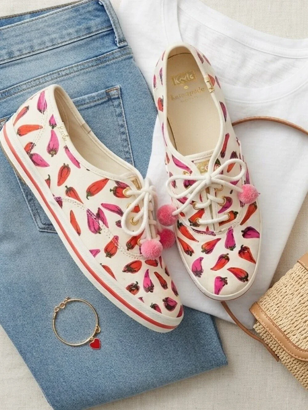 Keds x Kate Spade Spicy 🌶️ Chili Pom Pom Shoes